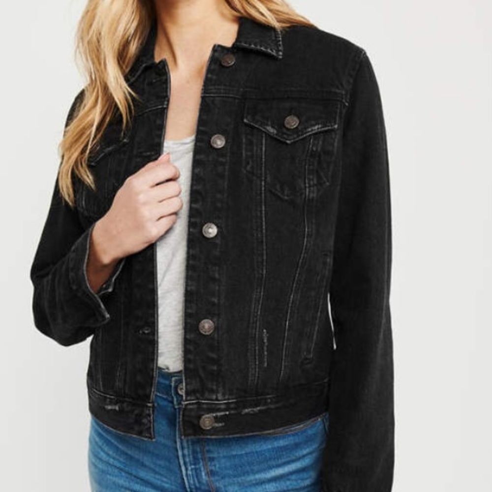 Black denim jacket